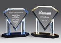 Diamond shaped acrylic awards