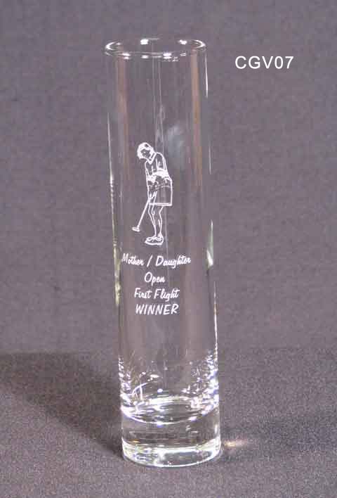 Clear glass tube vase
