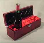 Piano finish wine box with tools