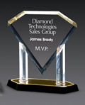 Diamond shaped acrylic award