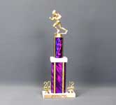 This is a image of a trophy with a running football player